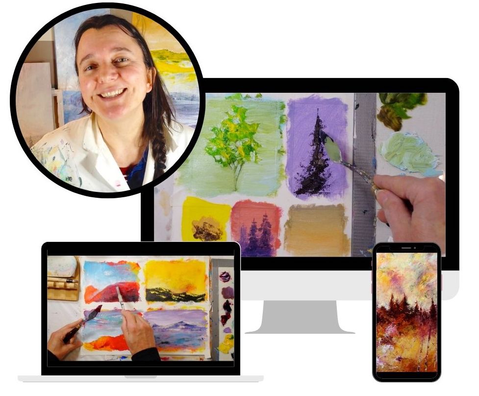 Aperçu du programme "Paysages semi-abstraits" de LiliFlore, accessible sur ordinateur, tablette et mobile