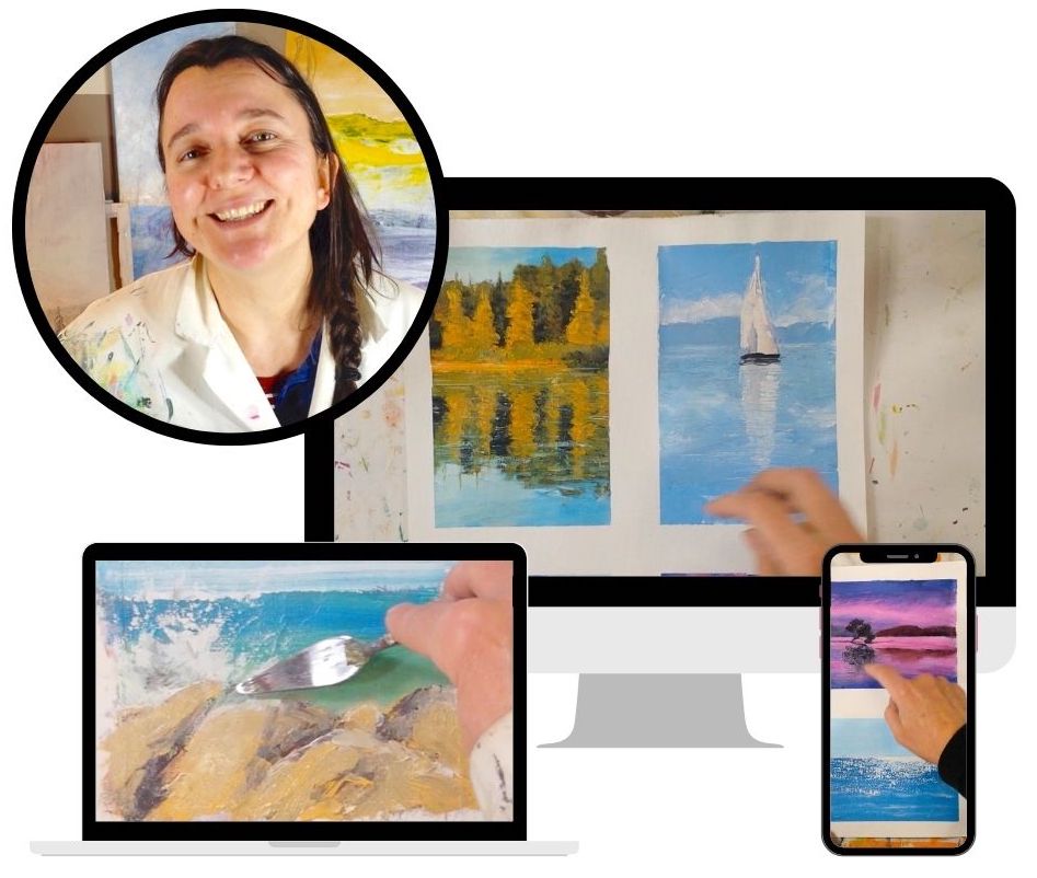 Aperçu du programme « L’eau en semi-abstrait" de LiliFlore, accessible sur ordinateur, tablette et mobile.